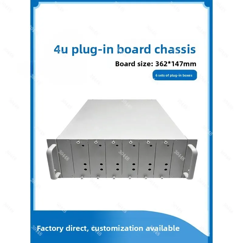 4U industrial control chassis made of sheet metal can accommodate 6 PCB boards, plug-in chassis with hot-swappable cards