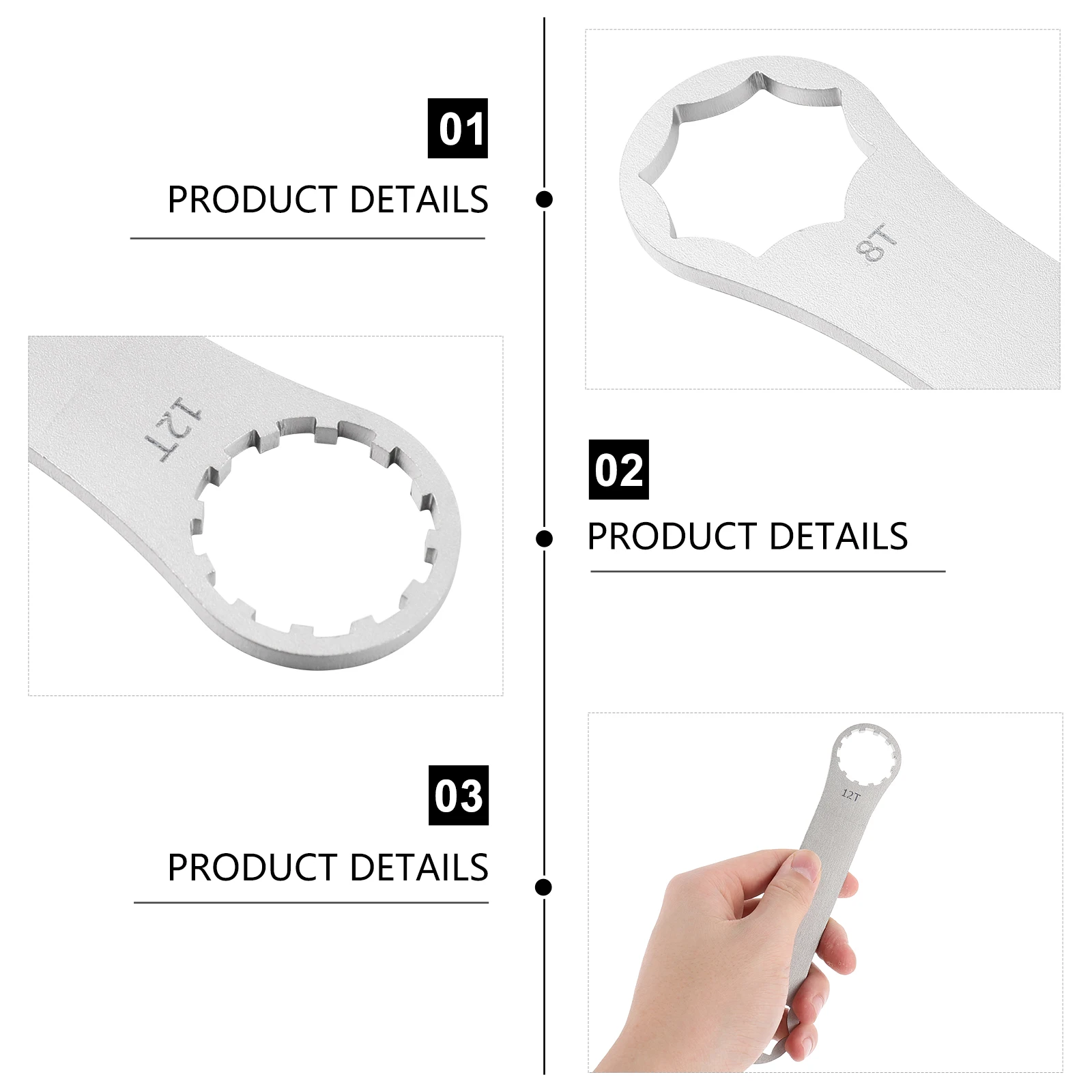 

8T 12T Front Fork Wrench Cycling Repair Tool Stainless Steel Double Head Design Suntour Compatible Fork Remover Bike