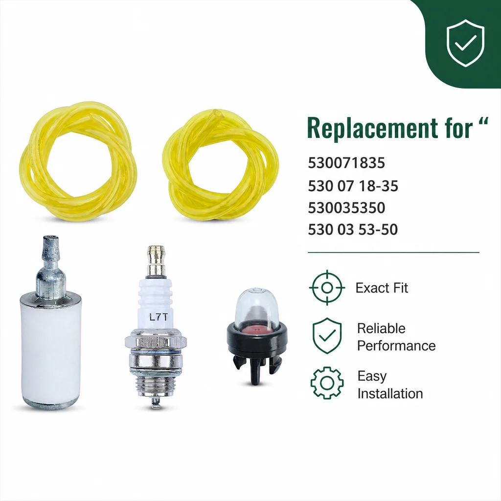 Purge Bulb Fuel Hose Spark Plug Tune Up Kit For Husqvarna 123L 225 232L 227L 240L 322L 323 Trimmer Blower Brushcutter Weed Eater