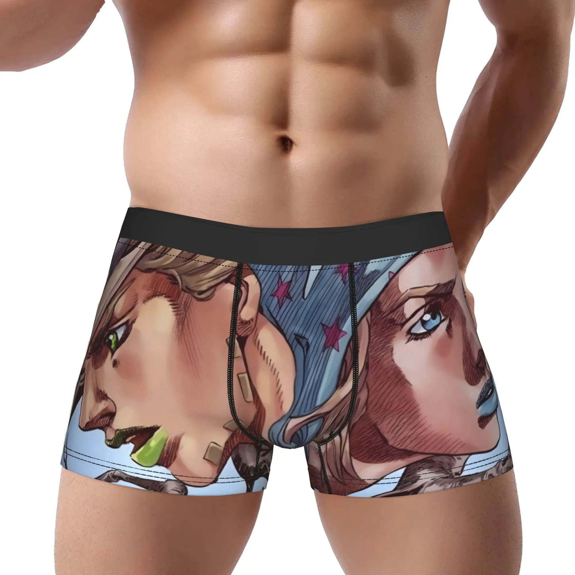 JoJo's Bizarre Adventure Underpants Homme Panties Man Underwear JoJo Print Shorts Boxer Briefs