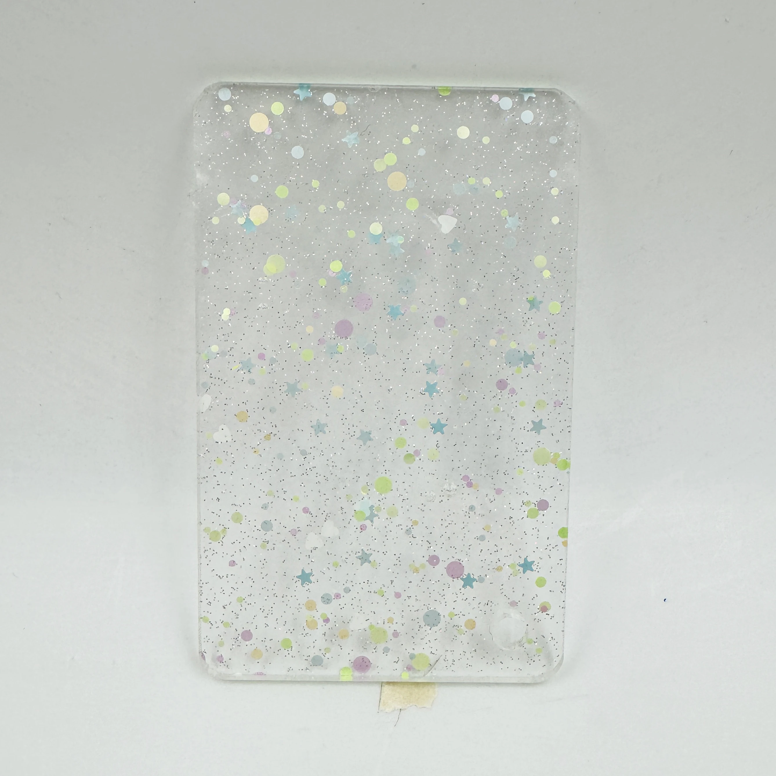 Fine Glitter Acrylic Sheet, Color Lollipop, Dream Plexiglass, Keychain Pendant, Decorative Card, 3mm Thickness, 2 Pcs