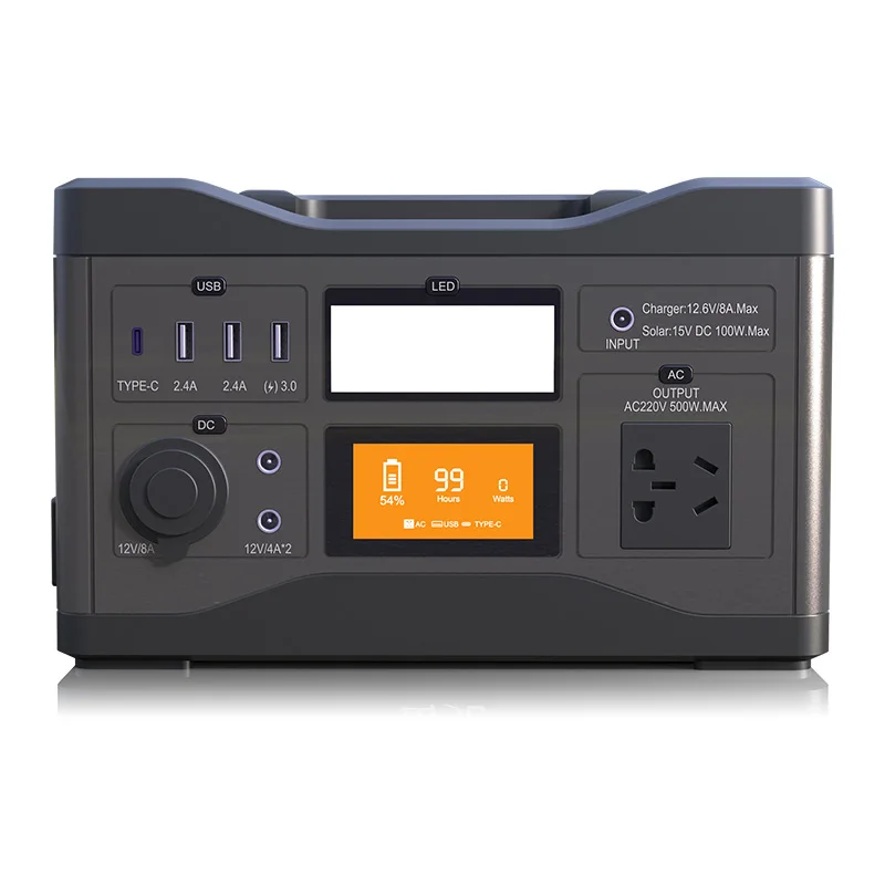 Multi-Function Energy Storage 550wh Output 220v 500w Portable Lithium Power Station