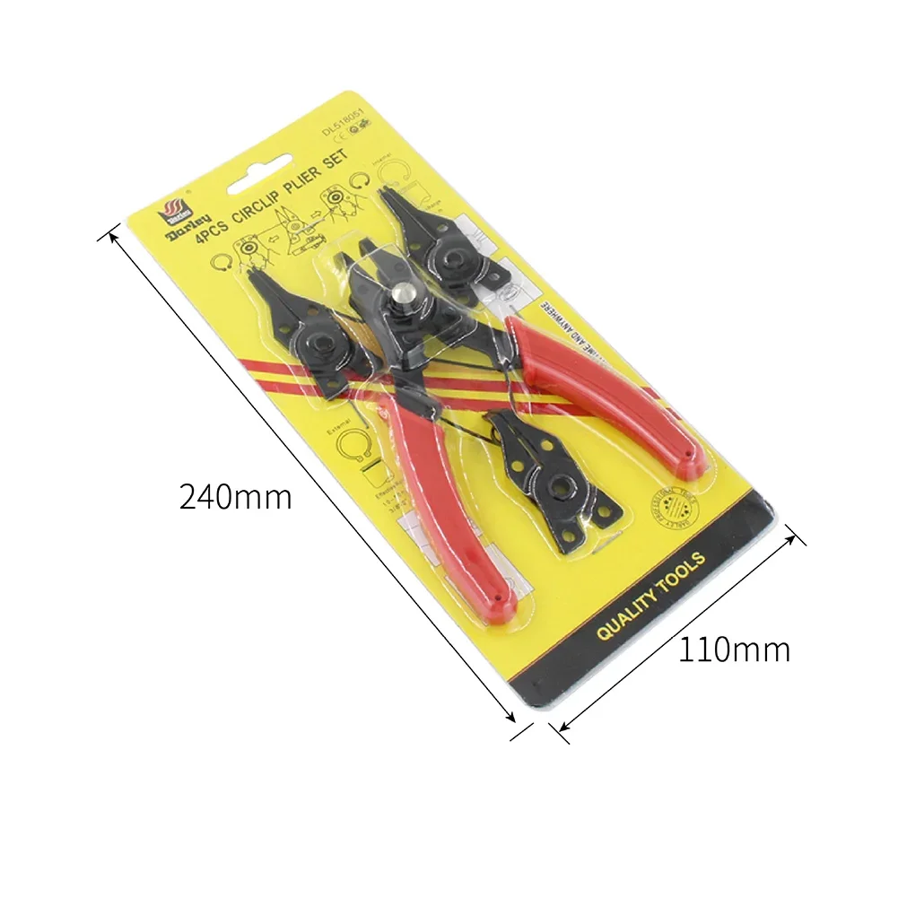 Circlip Pincers Set 4-In-1 Snap Ring Pliers Retaining Crimping Tongs Spring Installation And Removal Hand Tool Multi Crimp Tool