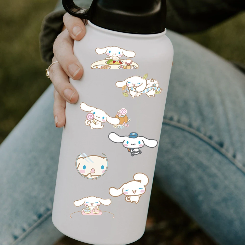 10/30/50PCS Sanrio Cute Cinnamoroll Stickers Cartoon Kids DIY Funny Decals Gift Toy DIY Suitcase Phone Skateboard Fridge Helmet