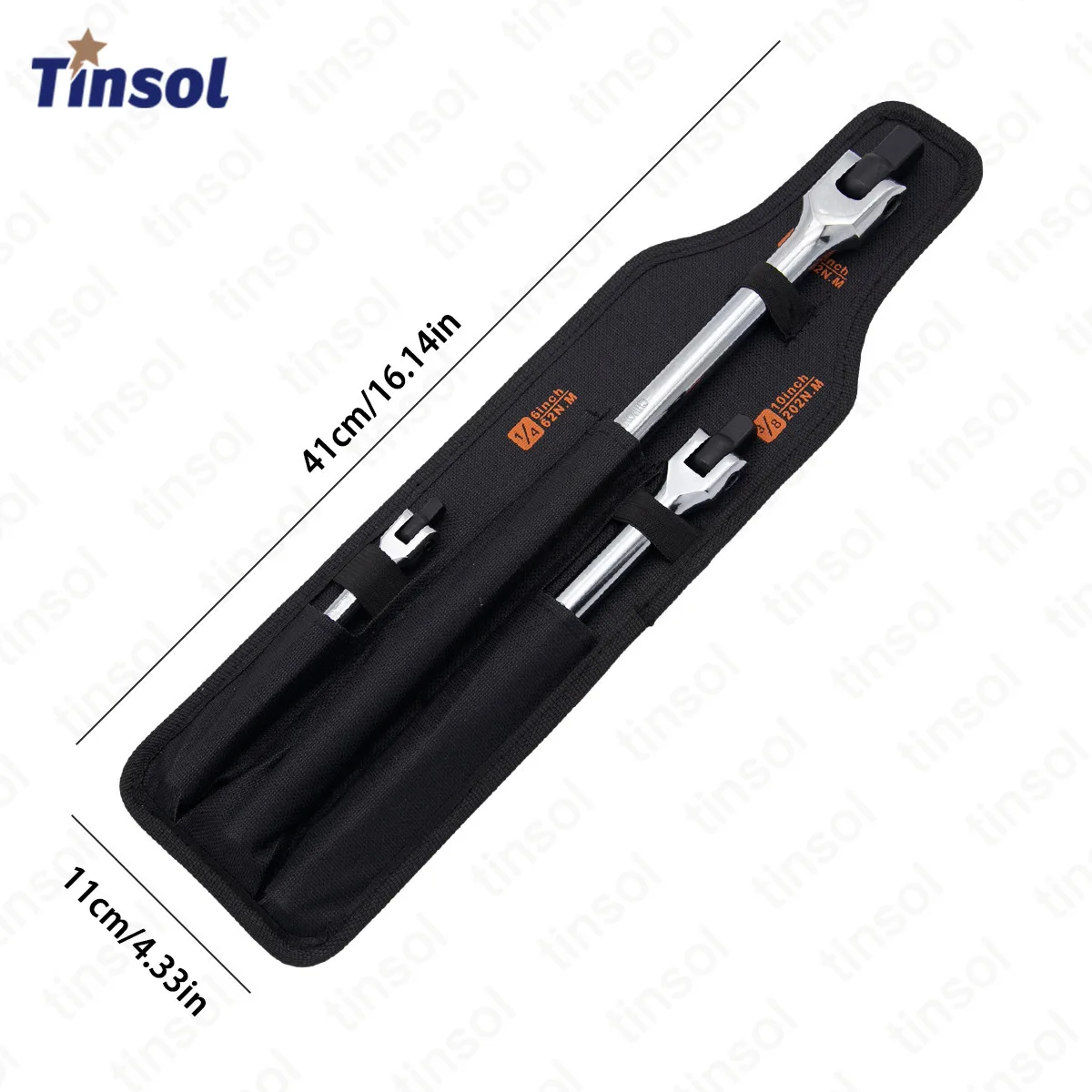 

TINSOL F Bar Wrench Set Extended 24in 3pc Heavy Duty FType Lever with Adjustable Head Chrome Vanadium Steel Tools for DIY Auto