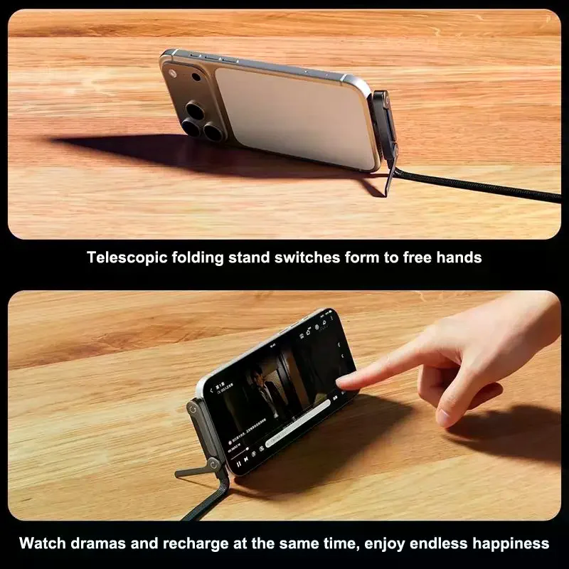2-IN-1 Type-C Cable Foldable M - огляд і ціна Dual Phone Holder