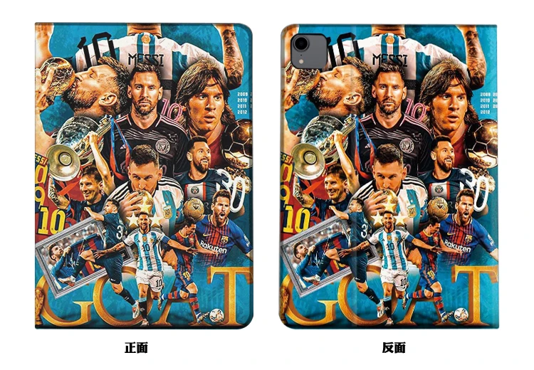 Imagem -06 - Futebol Superstar M-messi para Ipad Capa de Silicone de Luxo para Ipad 10.2 7th 8th Air Mini Pro11