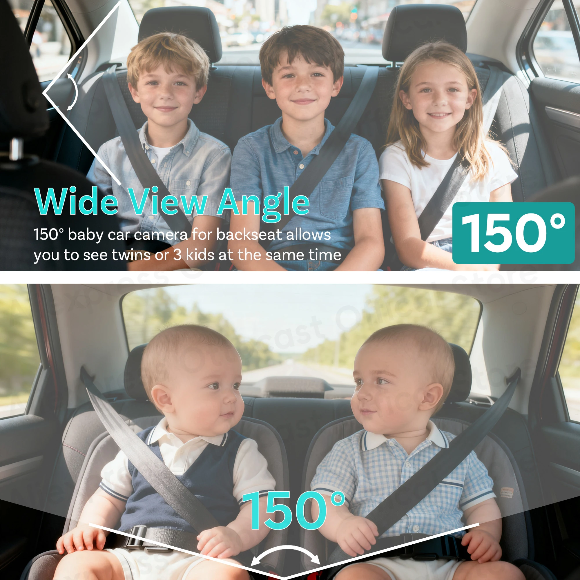 محول العناية بالمقصورة Ottocast كاميرا CarPlay اللاسلكية عالية الدقة للسيارة للأطفال الصغار ملحقات السيارة لشروليه هيونداي بنز أودي شيفروليه كيا