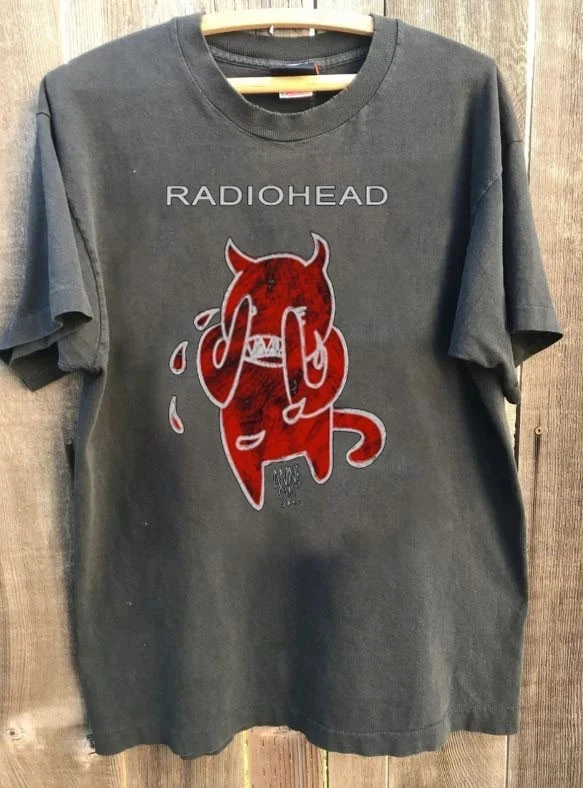 

Plus Size Summer Women's Vintage Radiohead T-Shirt Unisex Cotton Breathable Stylish Versatile Street Style Oversized