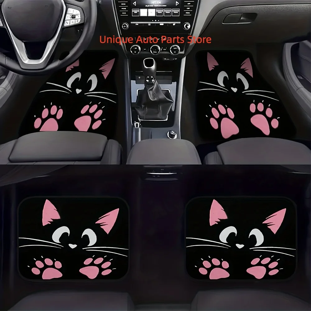 Set of 4 Car Floor Mats Designed for Hatchbacks Or Minivans, Offering Easy Upkeep And Making Great Gifts for Car Enthusiasts, Ad