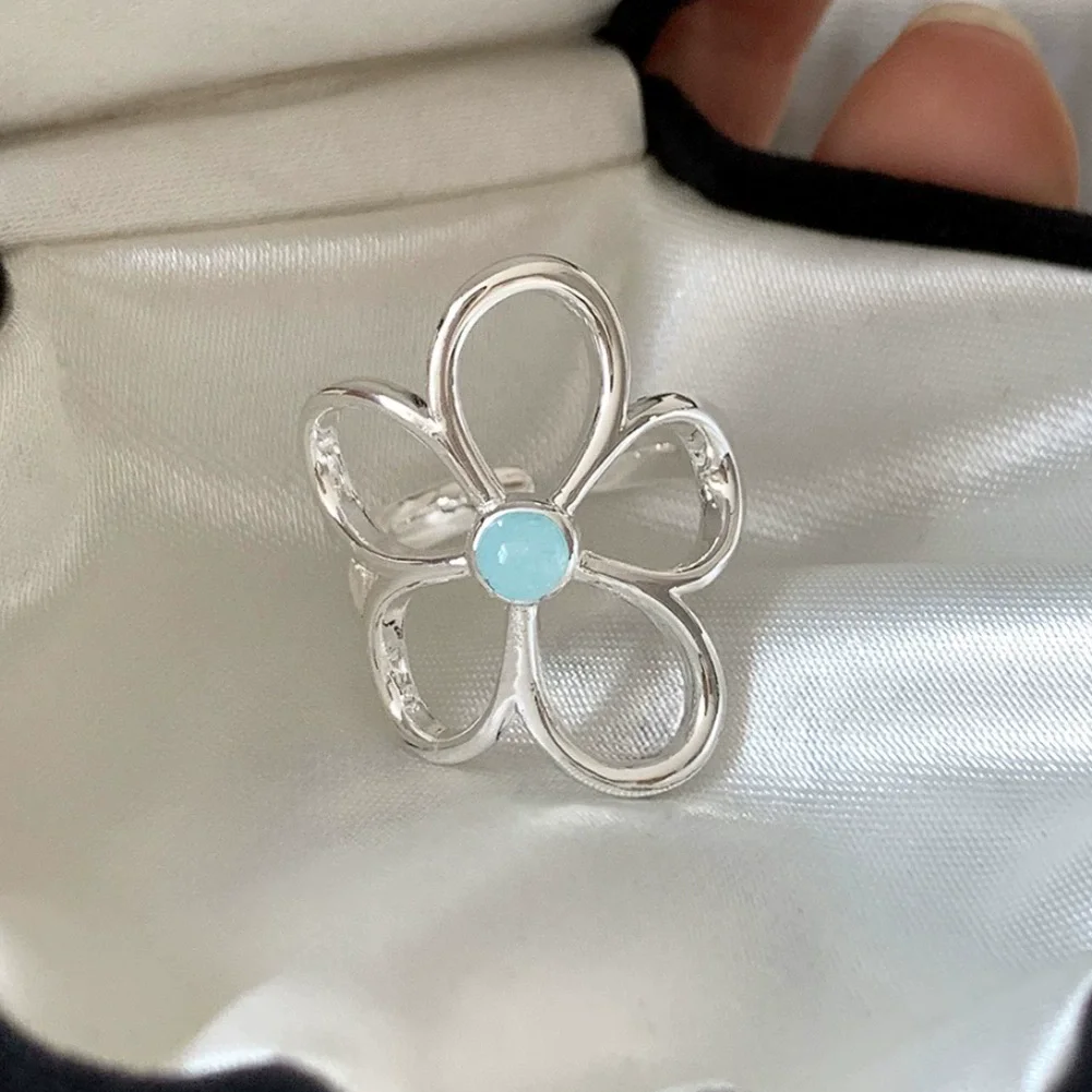 925 Sterling Silber Funkelnde Mondstein-Ringe für Frauen Paar Minimalistischer Handgefertigter Ring Feiner Schmuck Geschenk Allergiefrei