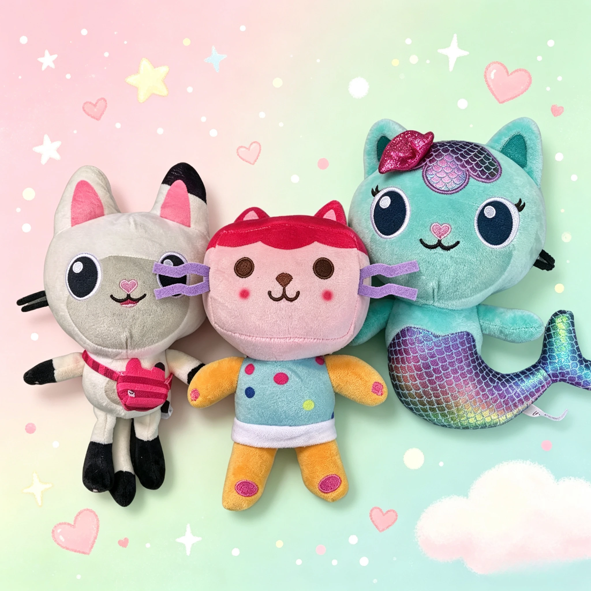 Gabby Doll House Cartoon Cat Plush Dolls Multiple Styles Stuffed Toys Room Decor Fans Collection Christmas Gifts