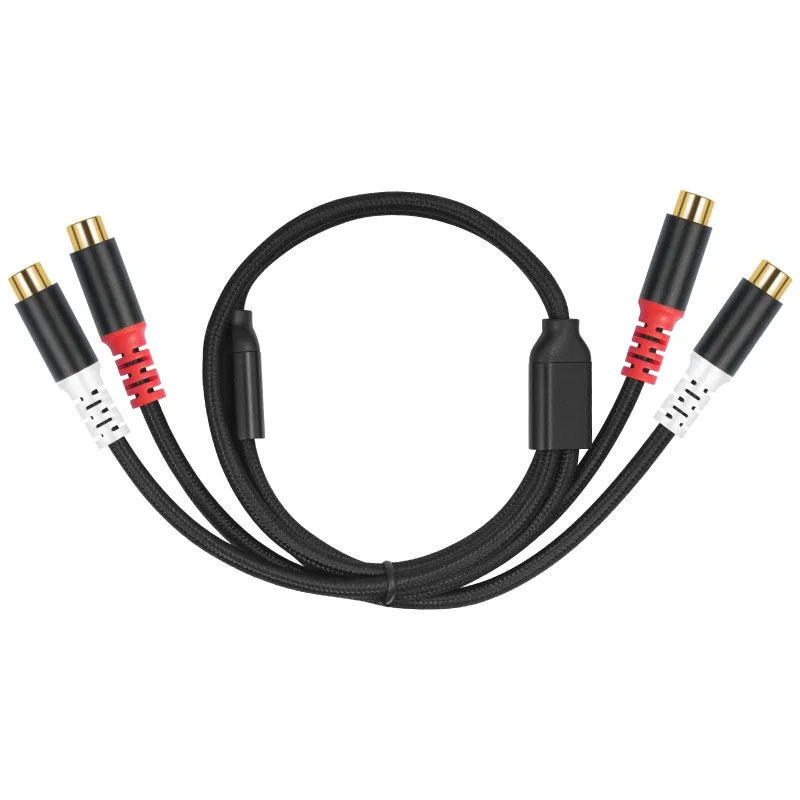 

80cm 2RCA Female To Female Adapter Cable with OxygenFree Coppers Conductors for Sound Equipment