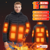 Heated Jacket TODWARM 15 Areas Winter Men's Women's Motorcycle Jacket USB Electric Heating Jacket Heated Vest Moto Thermal