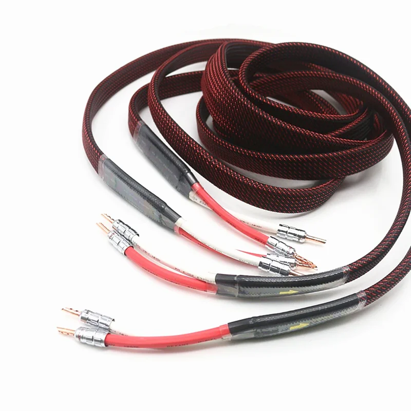 

Hi-end VandenHul VDH Hifi Audio Silver Plated Speaker Cable with Red Copper Banana Plugs