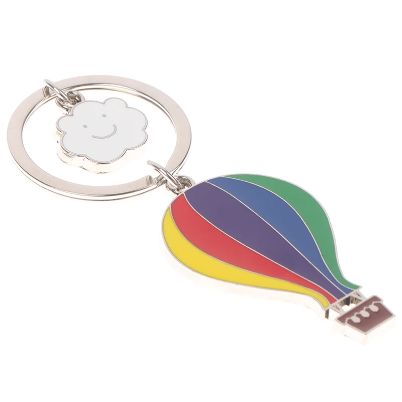 Hot air balloon Keychain Key Ring For Women Men Handbag Accessories DIY Handmade Jewelry Gifts