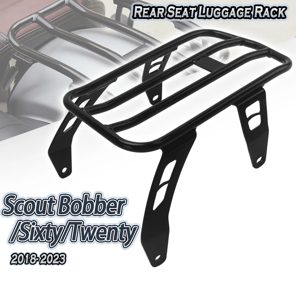 Motorcycle Accessories For Indian Scout Bobber Sixty Twenty 2018-2023 Rear Seat Luggage Rack Steel Support Fender Shelf Parts