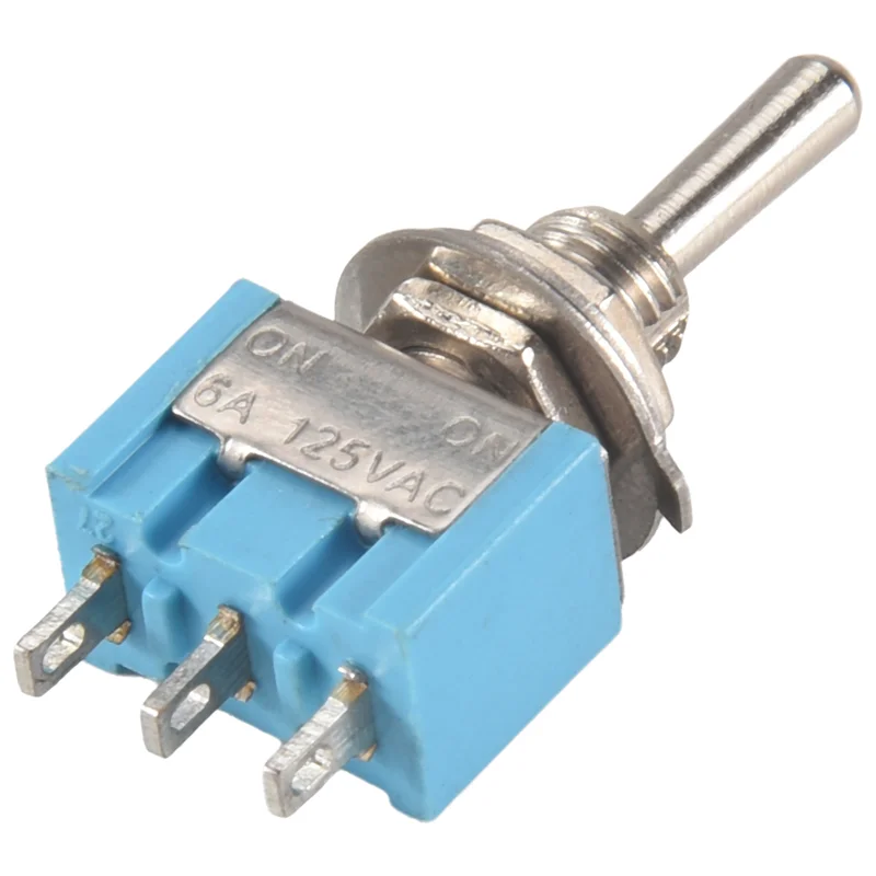 

B23B 40 шт. SPDT мини-тумблер 3-контактный 2-позиционный миниатюрный тумблер включения/включения 6A 125 В переменного тока тумблер MTS-102