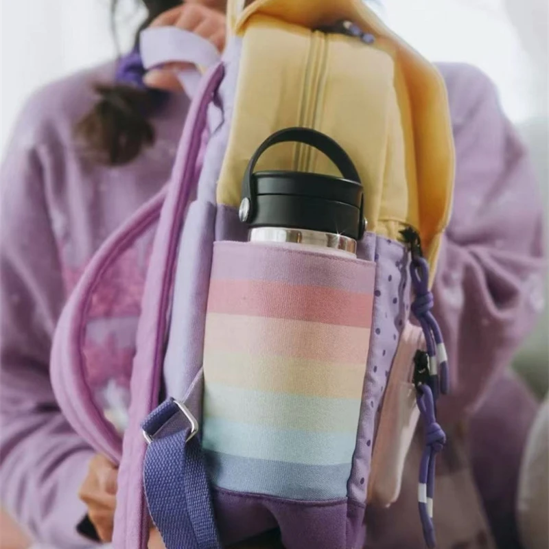 Zaino leggero per gattino giallo Zaino per cartoni animati Borsa portatile carina resistente alle macchie Zaino alla moda alla moda da donna