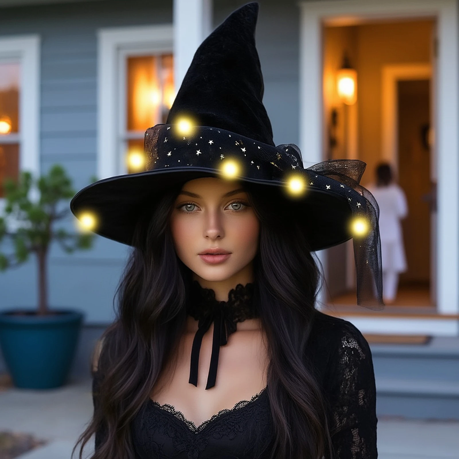 

Trendy Wide-brimmed Hat Outdoor Sun Protection Big Eave Hat For Men And Women 2025 Halloween Cosplay Props Party Decorations