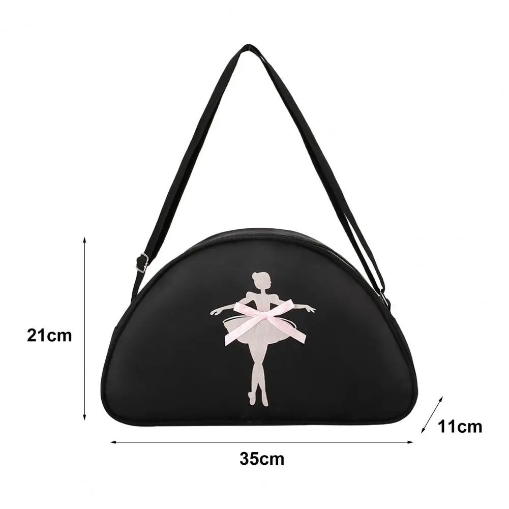 Mochila de dança ballet Vestido de renda plissado Bolsa de ombro de dança Alça ajustável Saco de duffle pequeno impermeável Saco de ginástica