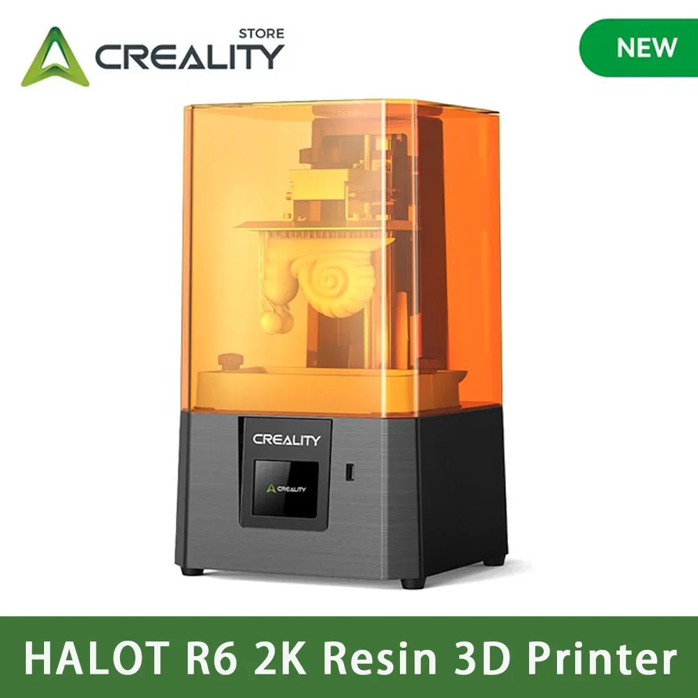 

Creality Новый 3D-принтер HALOT R6 2K из смолы 2,8 дюйма, сенсорный экран, направляющие по оси Z, встроенный источник света, противоскользящие болты, 3d-машина