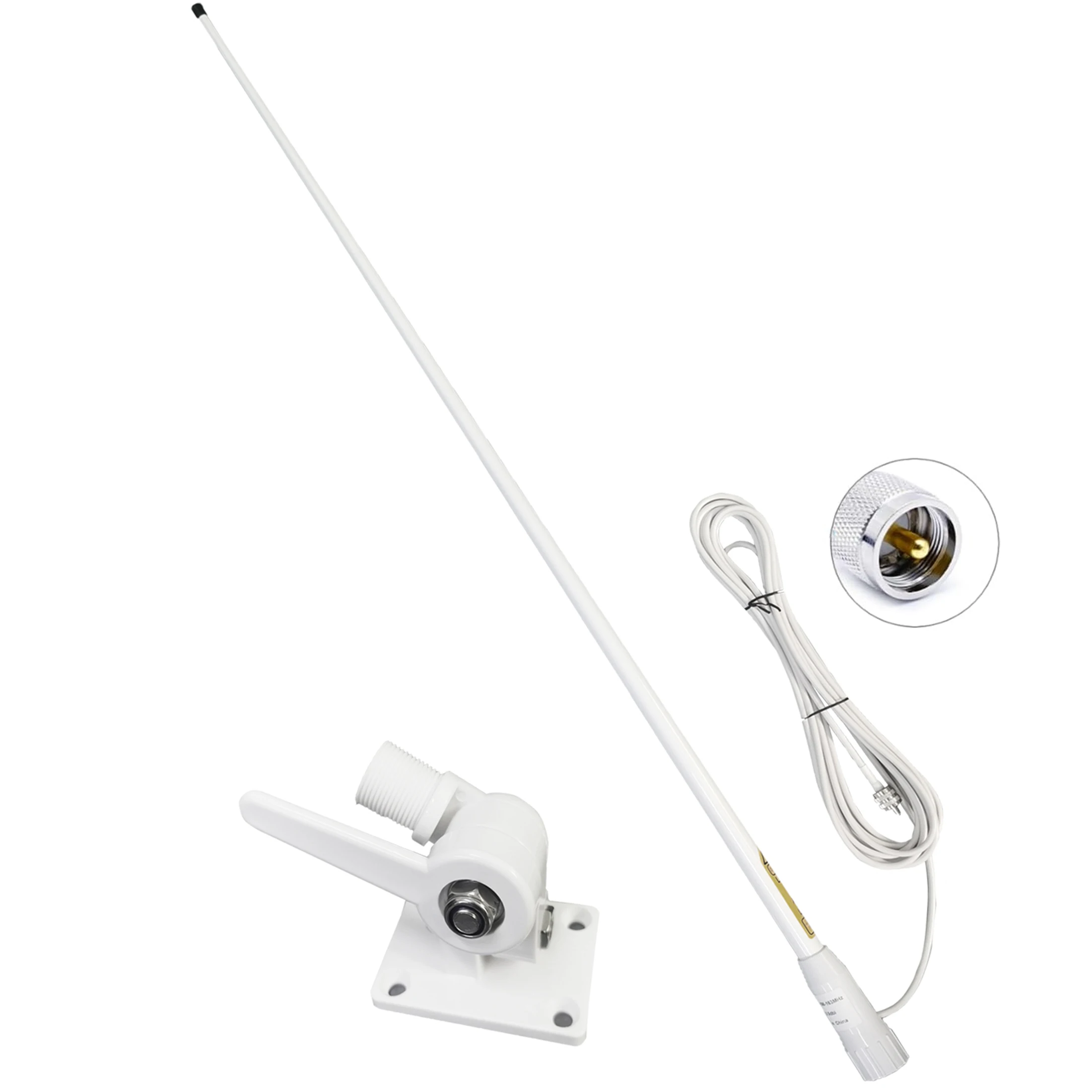 

VHF Marine Antenna Radios 156-163MHz Boat Antena 156MHz fiberglass antenna PL259 boat whip Nylon mount aerial