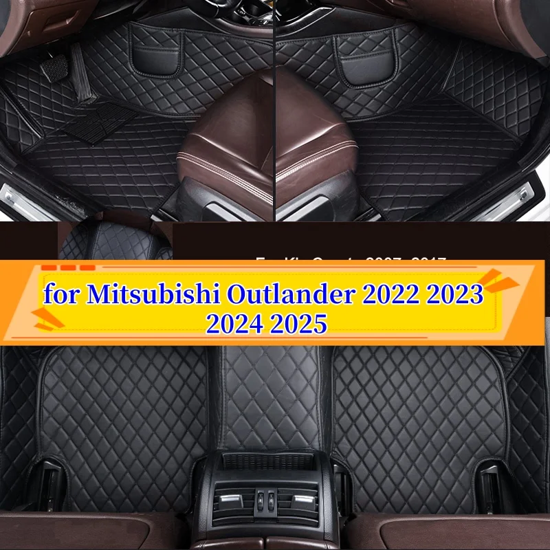 Custom Car Floor Mats Auto Interior Details Accessories Carpet For Mitsubishi Outlander 2022 2023 2024 2025