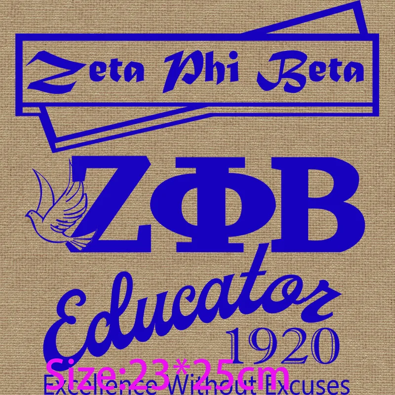 Plastisol Heat Transfer Label Zeta Phi Beta Life Educated fine Womanhood ZOB 1920 Afro Straight out 1914 Royalty DTF Print