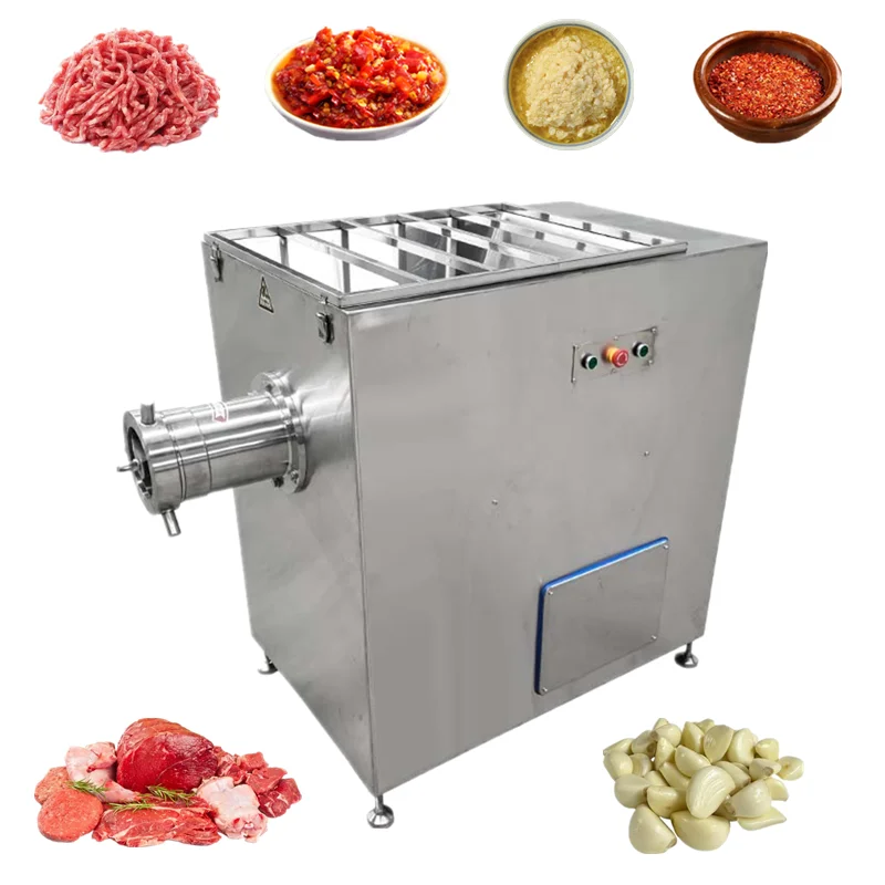 Butcher Use Electric Fresh Meat Grinding Machine Mincing Meat Machine Mincer for Frozen Beef Pork Ground Chicken Skeleton