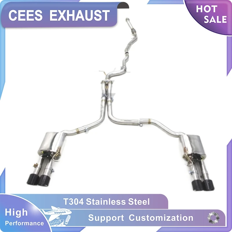 

CEES Valved Sport Exhaust System Auto Parts for Audi A6 2.0T C7 2012-2018 Stainless Steel Catback Exhaust System Accessories