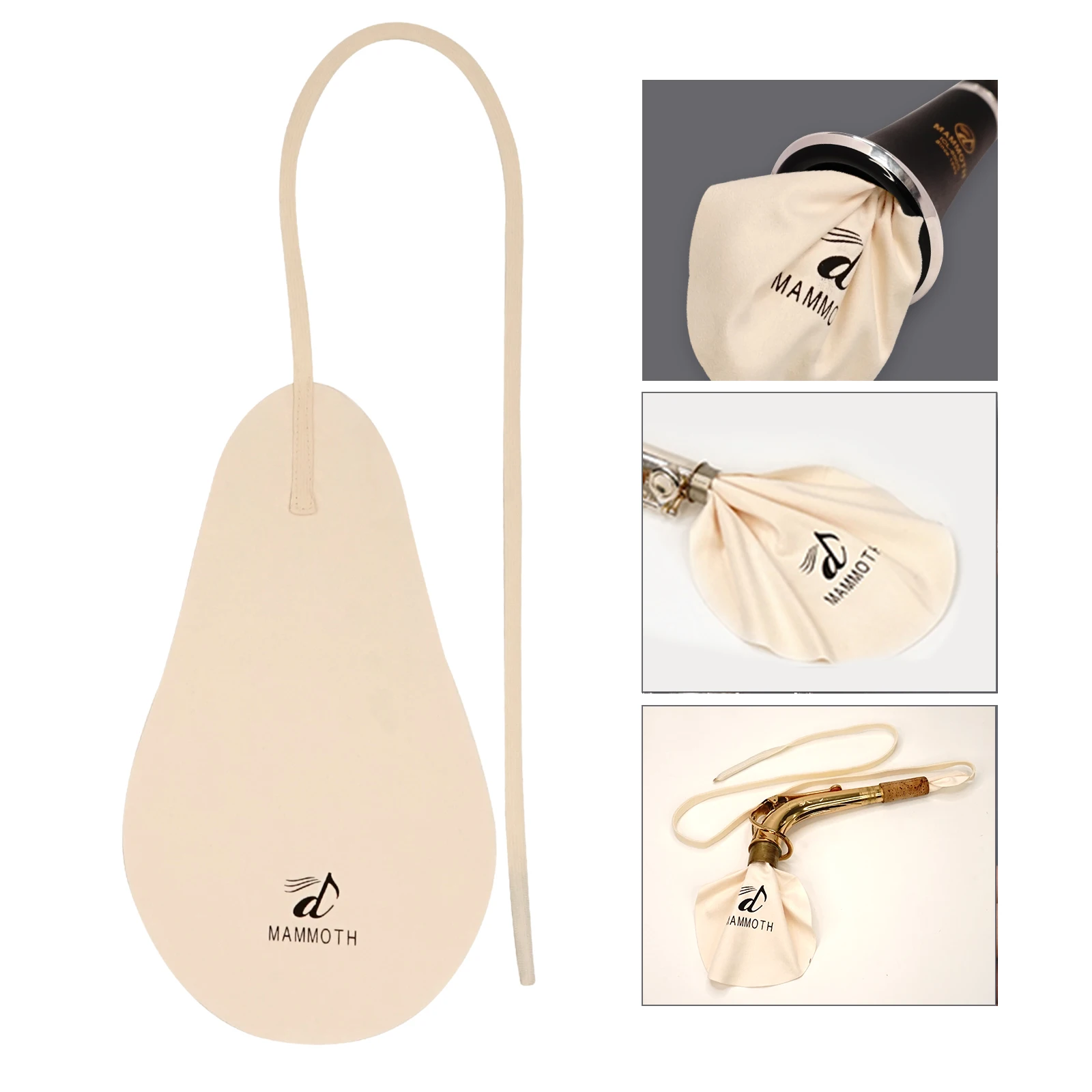 Clarinet Inner Tube Cleaning Cloth, Saxophone Neck Cleaning Cloth, Flute Inner Tube Maintenance Absorbent Strip Cloth