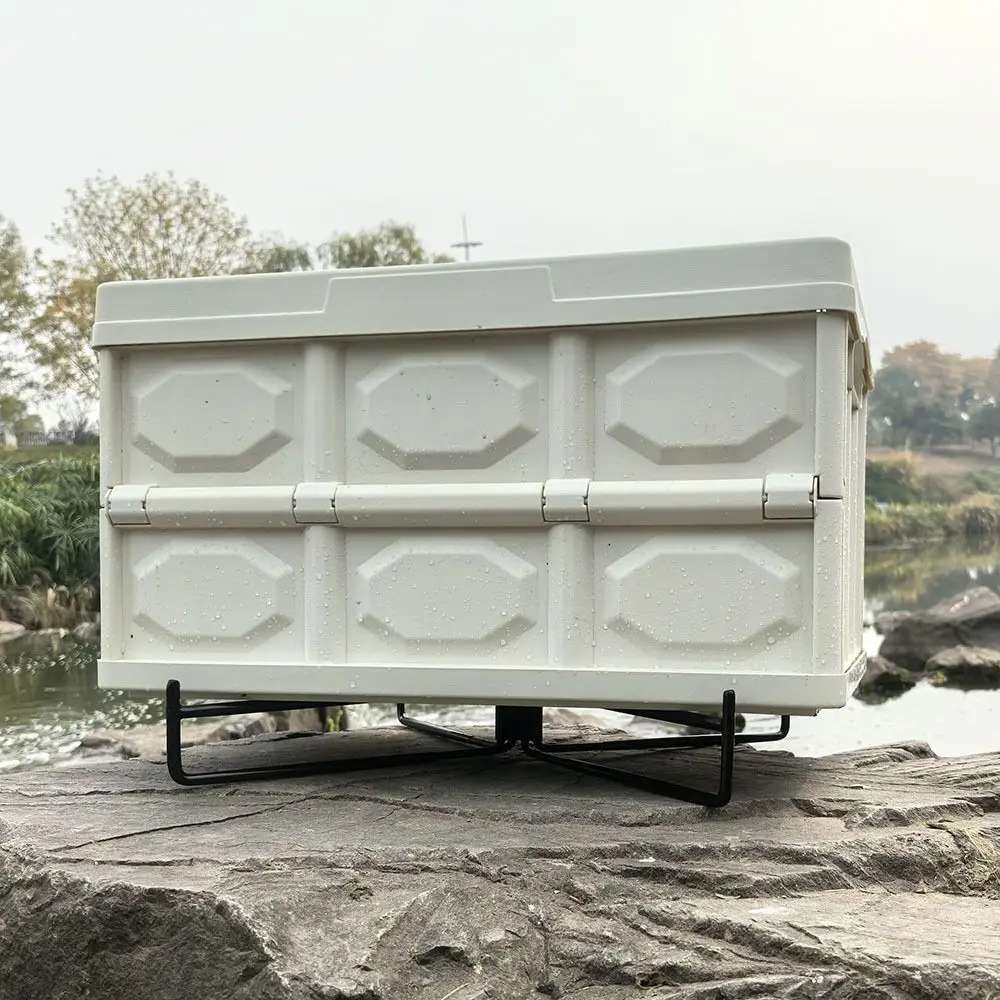 Foldable Camping Folding Storage Rack Light Weight Non-Slip Bracket Bucket Base Support Frame Multipurpose Iron