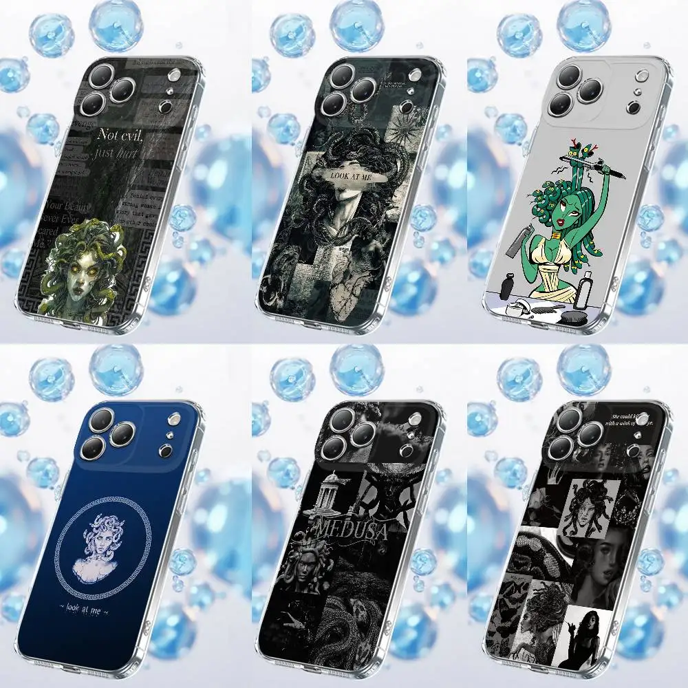 

Funny Medusa Greek Myth Phone Case For iPhone 17,16,15,14,13,12,11,Plus,Pro,Max,Plus,E,Air,Mini Transparent Cover