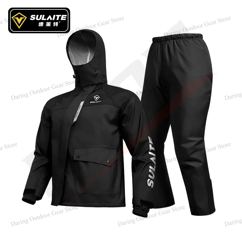 Motorcycle Split Rain Suit Full Body Waterproof Windproof Jacket Pants Shoe Covers Outdoor Moto Travel Rider Special Raincoat