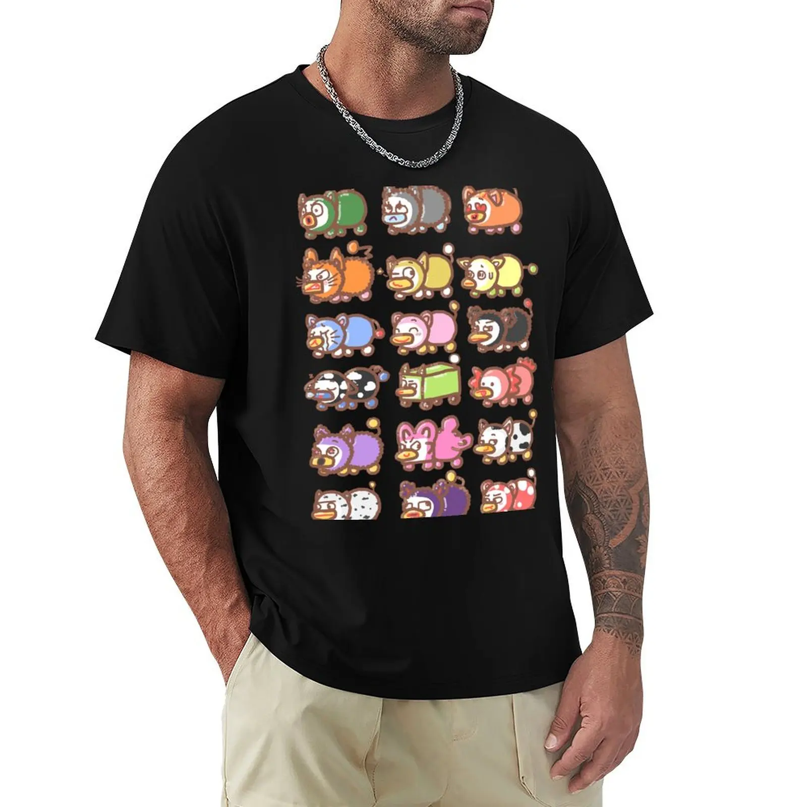 

Pattern of Peepys >:0 T-Shirt Anime t-shirt vintage t shirts oversizeds t shirts for men cotton
