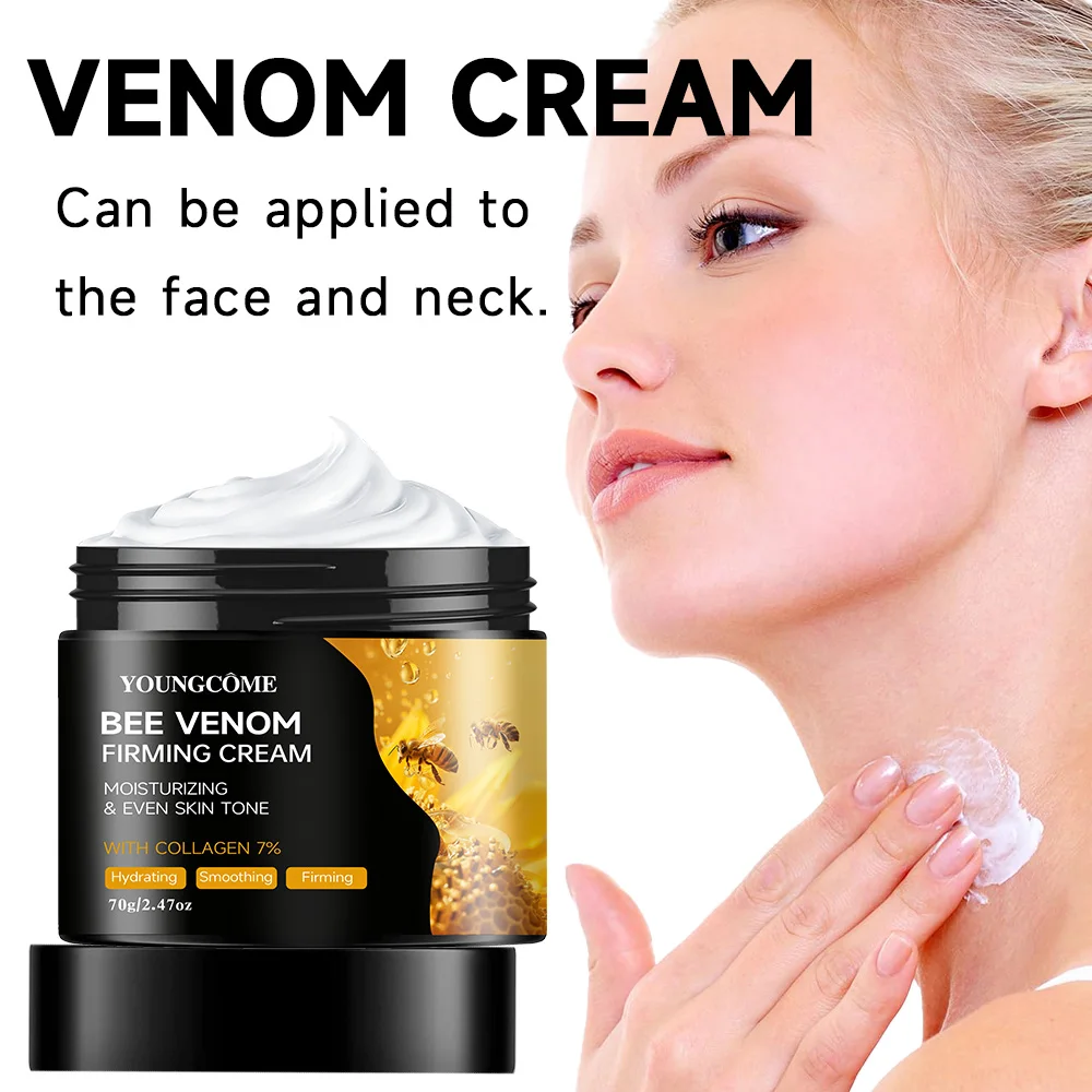 Premium Bee Venom Cream for Face & Neck - Collagen Boost, Skin Tightening, Natural Moisturizer for Sensitive Skin, Non-Greasy