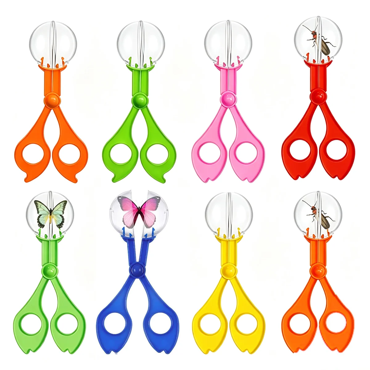 Insect Trap Catcher Bug Clamp Tongs Plastic Transparent Ball Outdoor Nature Exploration Tool For Butterfly Beetle Observation
