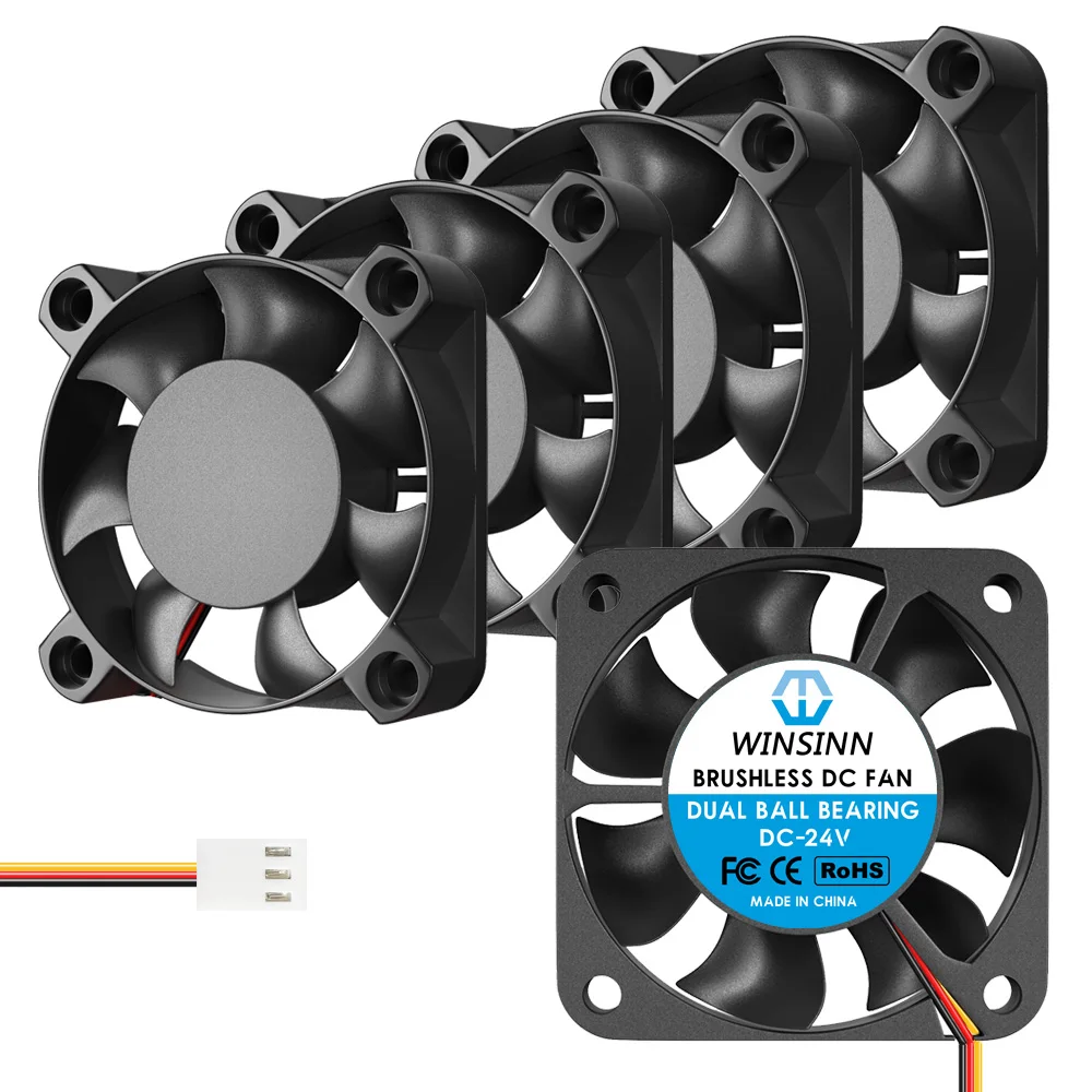 WINSINN 4010 40mm Fan DC 5V 12V 24V Hydraulic / Dual Ball Bearing Brushless Cooling 40x10mm 3PIN