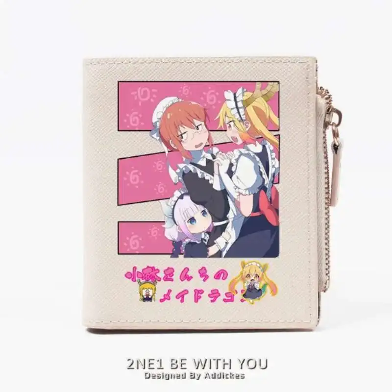 

Anime Kannakamui Tohru Fashion Wallet PU Purse Card Coin Zipper Money Bag Cosplay Gift B1930 Anime