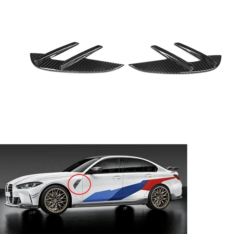 Hot selling 2pcs Carbon fiber Fender Vent Trims Cover decoration for BMW G80 M3 Sedan 2021 UP G80 Fender Trims