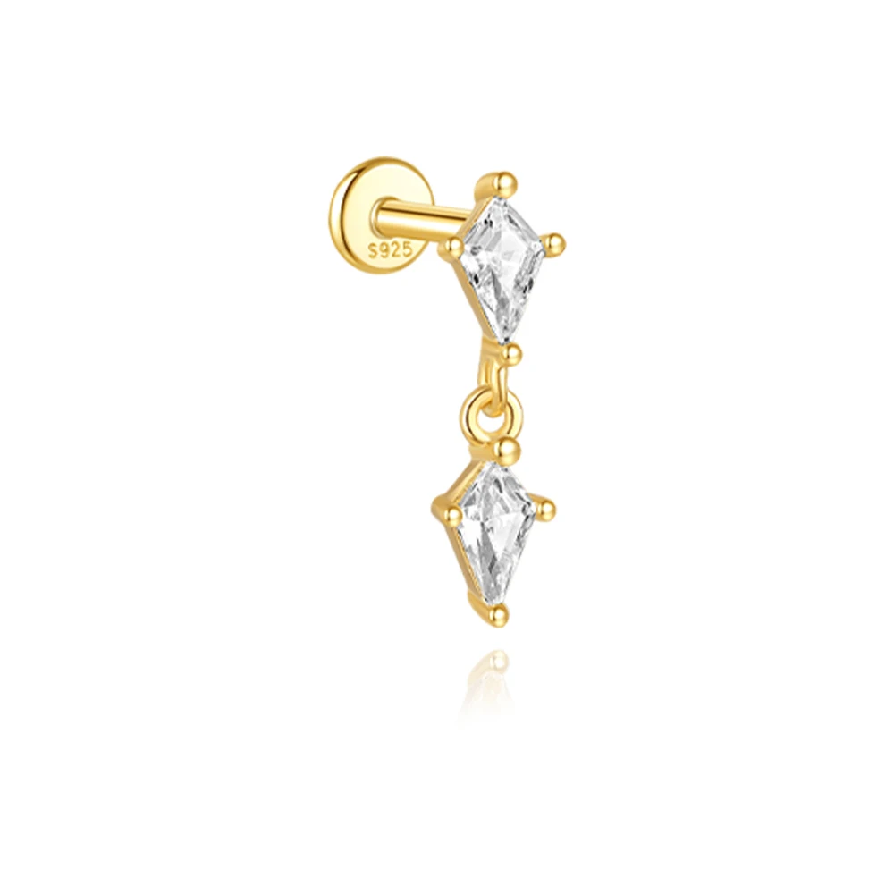 Women's 925 Sterling Silver Crown Tassel Thread Earring