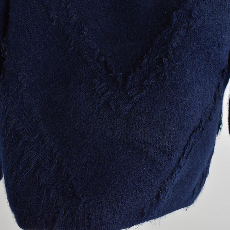 الخريف الشتاء فضفاضة تناسب V-Ne طويلة Sve المرأة تريكو Faionable تنوعا سترة علوية التخسيس العصرية