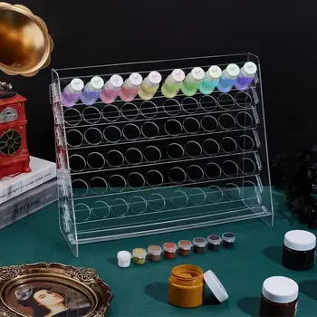 顏料架收納架 60孔壓克力收納架 附6層支架 展示工藝品支架 微縮顏料孔 8 最佳銷售 油漆架 - №5