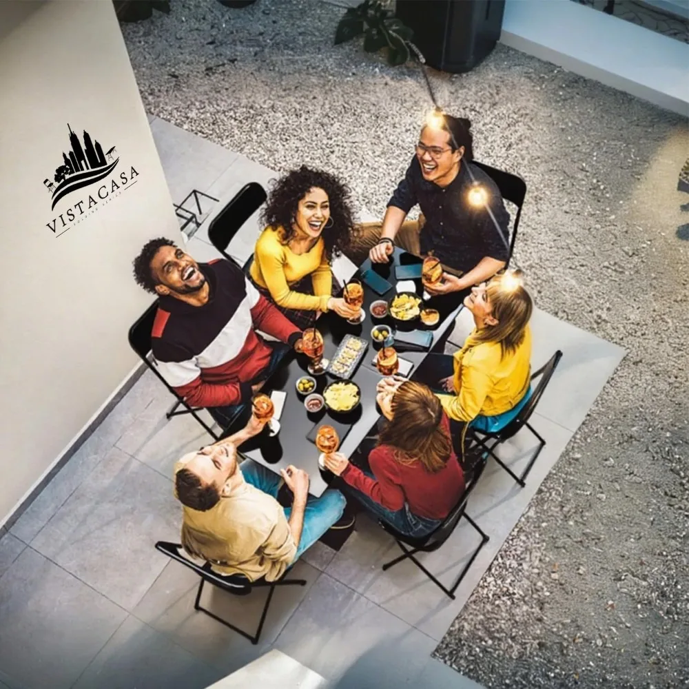 Portable Stackable Commercial Folding Chairs with Steel Frame, 350lb Capacity, Ideal for Indoor Outdoor Events