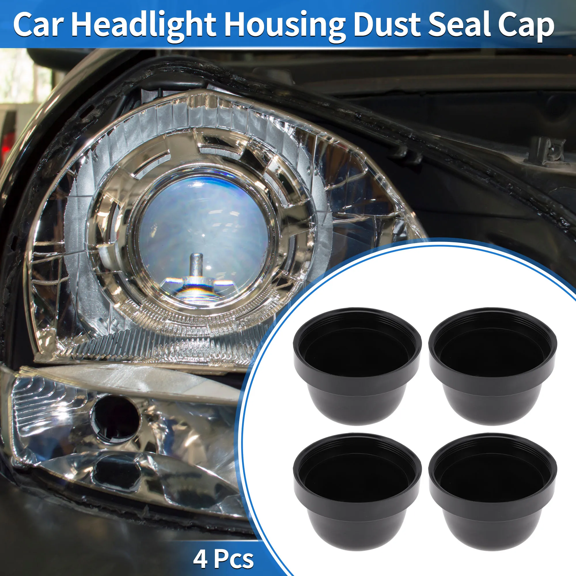 

UXCELL 75mm Car Headlight Dust Cover Silicone Round Cap Shape Housing Dust Seal Cap