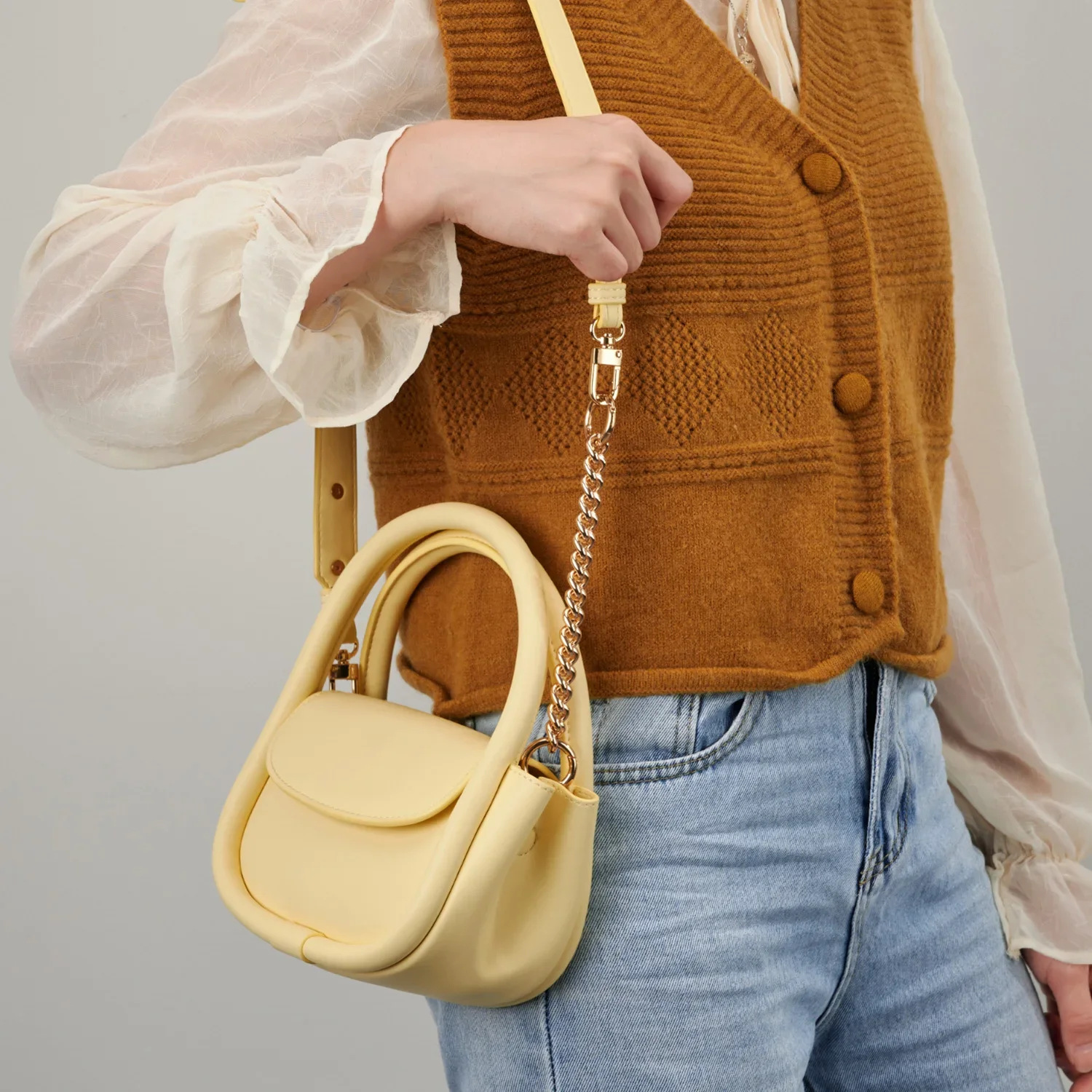 حقيبة حزام موسع DIY حقيبة يد محفظة سلسلة مع أبازيم معدنية للمحافظ حقائب اليد محفظة مخلب حقائب الكتف Crossbody #2