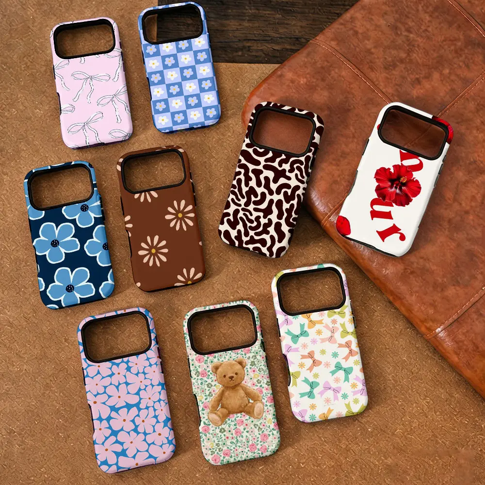 

Luxury Fashion Ins Korean Flowers Phone Case for Samsung Galaxy S20 S23 S24 S25 S26 FE Plus Ultra Edge 4G 5G Luxury Double-layer