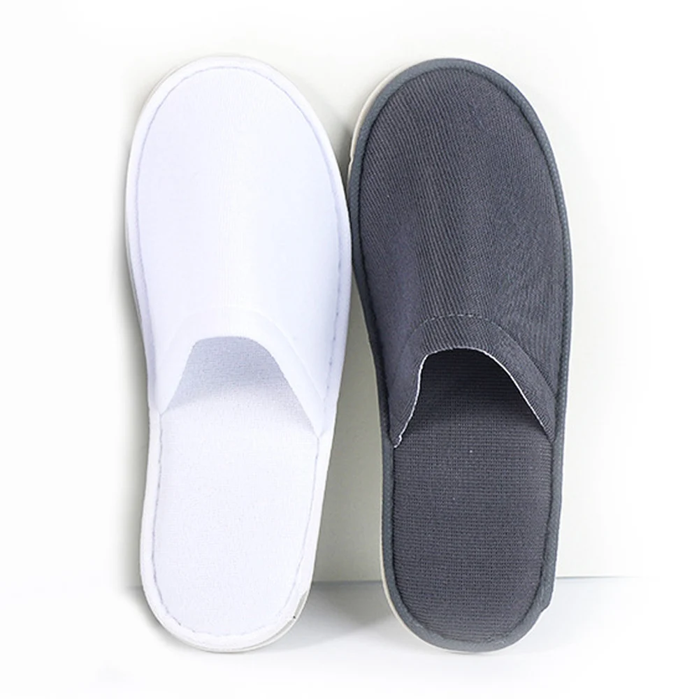 3 Pairs Disposable Slippers Hotel Travel Slipper Sanitary Party Home Guest Use Men Women Unisex Closed Toe Shoes Salon Homestay