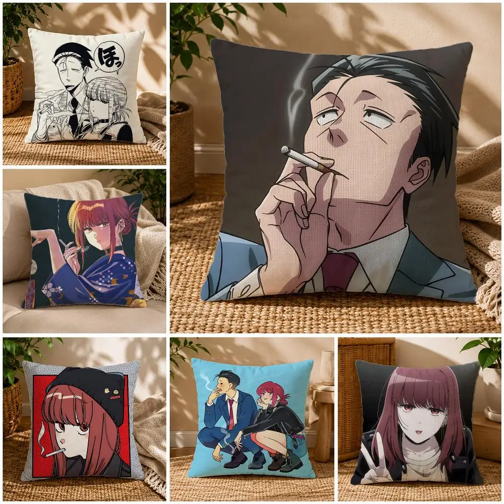Smoking Behind the Supermarket with YouS Cushion Cover Soft Short Plush Zippered Cushion Covers 40/45 Square Decor for Sofa Home